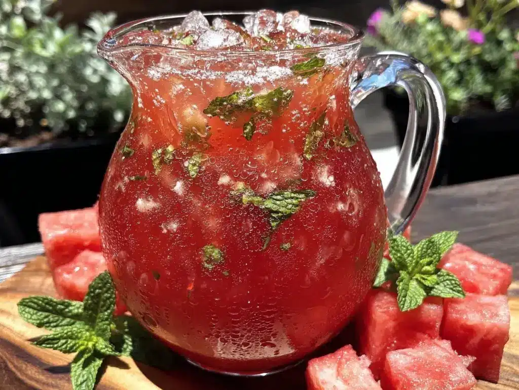 Fresh Watermelon Mint Lemonade Party Punch - featured image