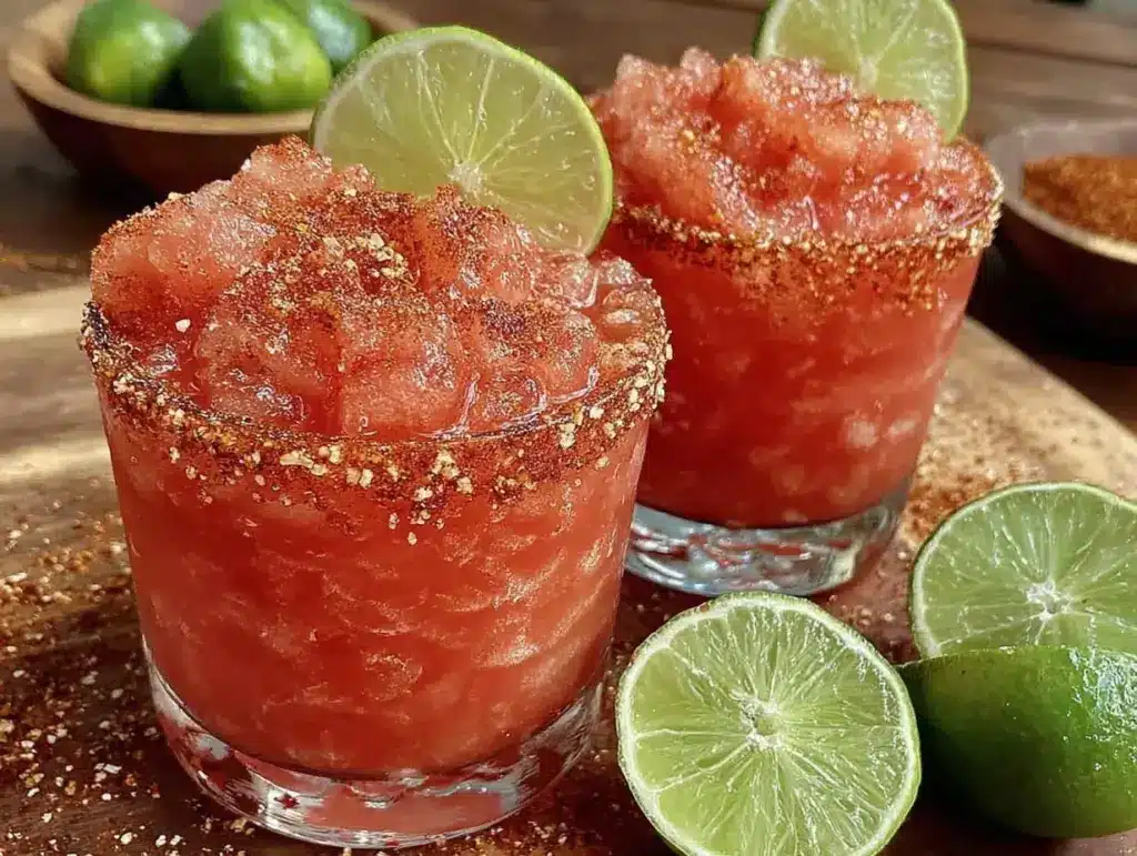 frozen watermelon margaritas - featured image