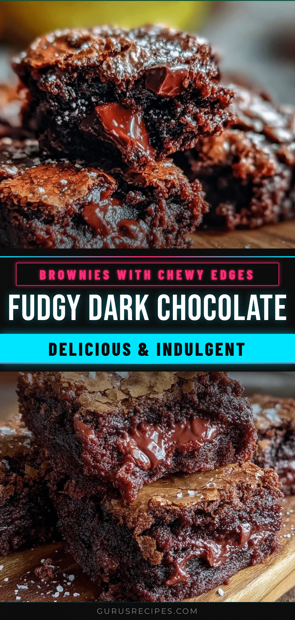 fudgy dark chocolate brownies recipe