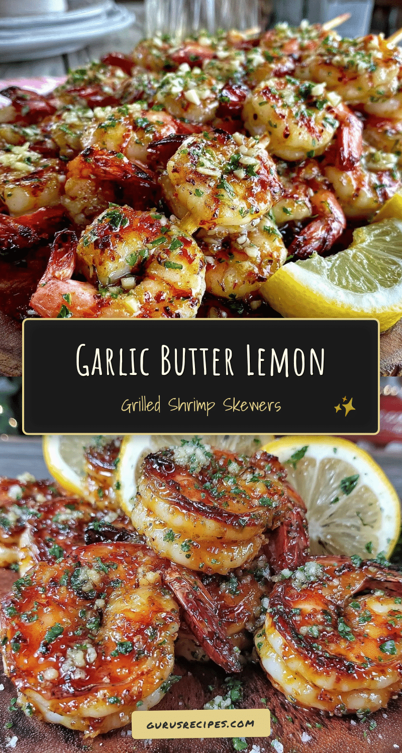 garlic butter grilled shrimp skewers recipe