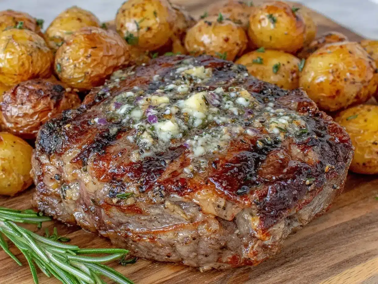garlic butter ribeye preparation steps