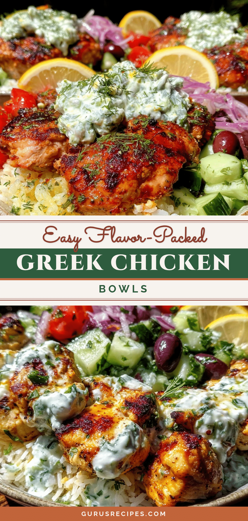 Greek chicken bowls recipe
