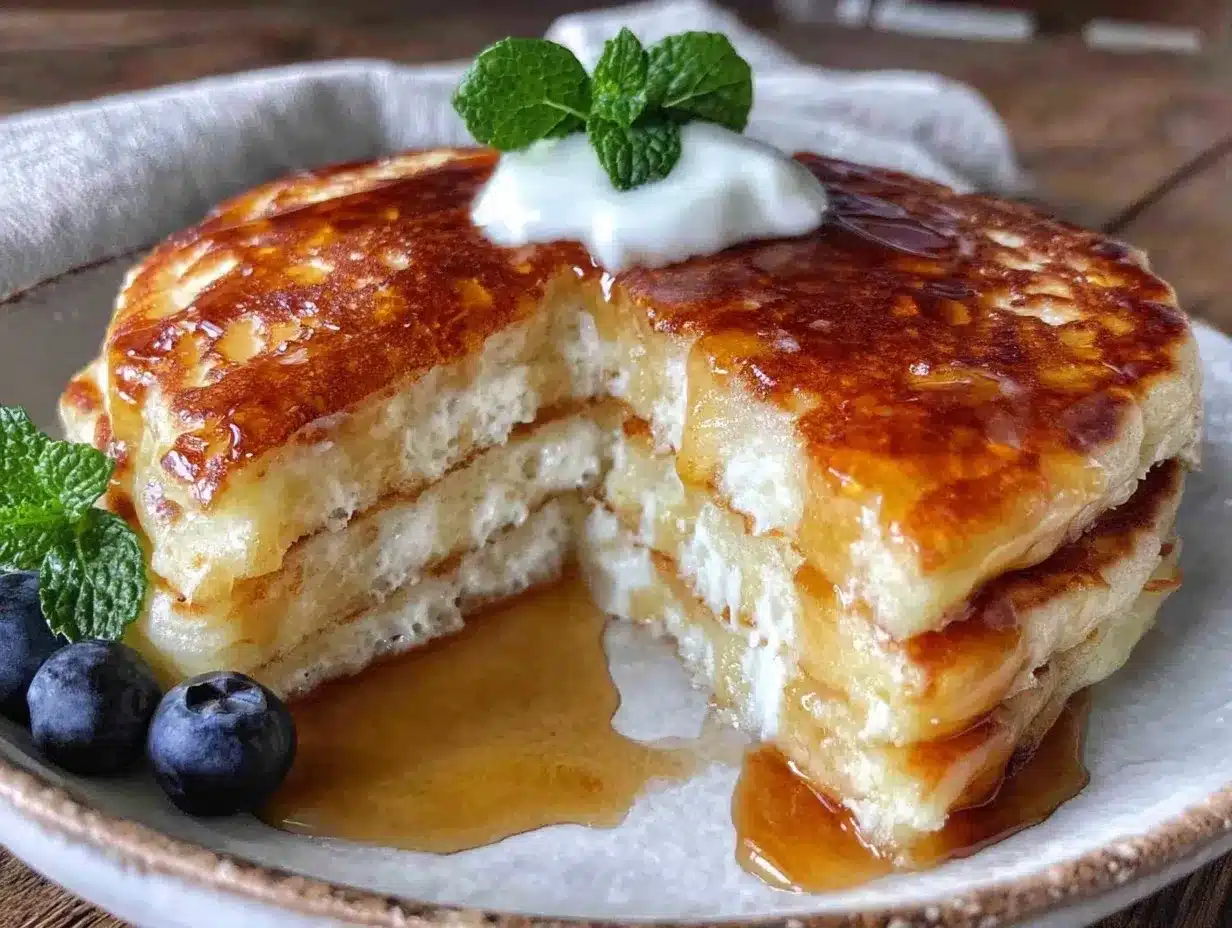 Greek yogurt protein pancakes preparation steps