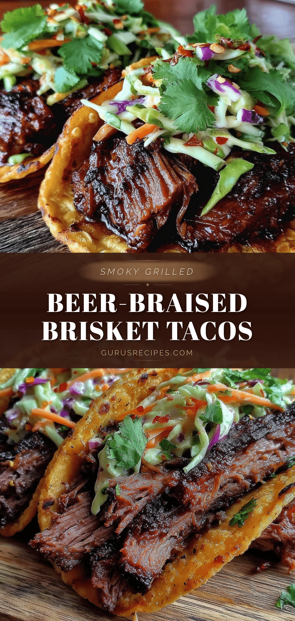 grilled beer-braised brisket tacos recipe