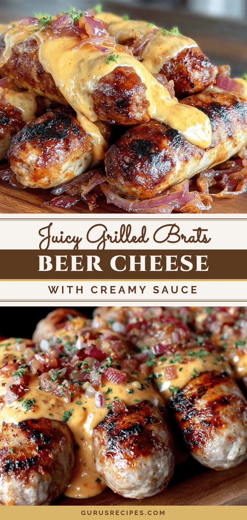 grilled brats with beer cheese sauce recipe