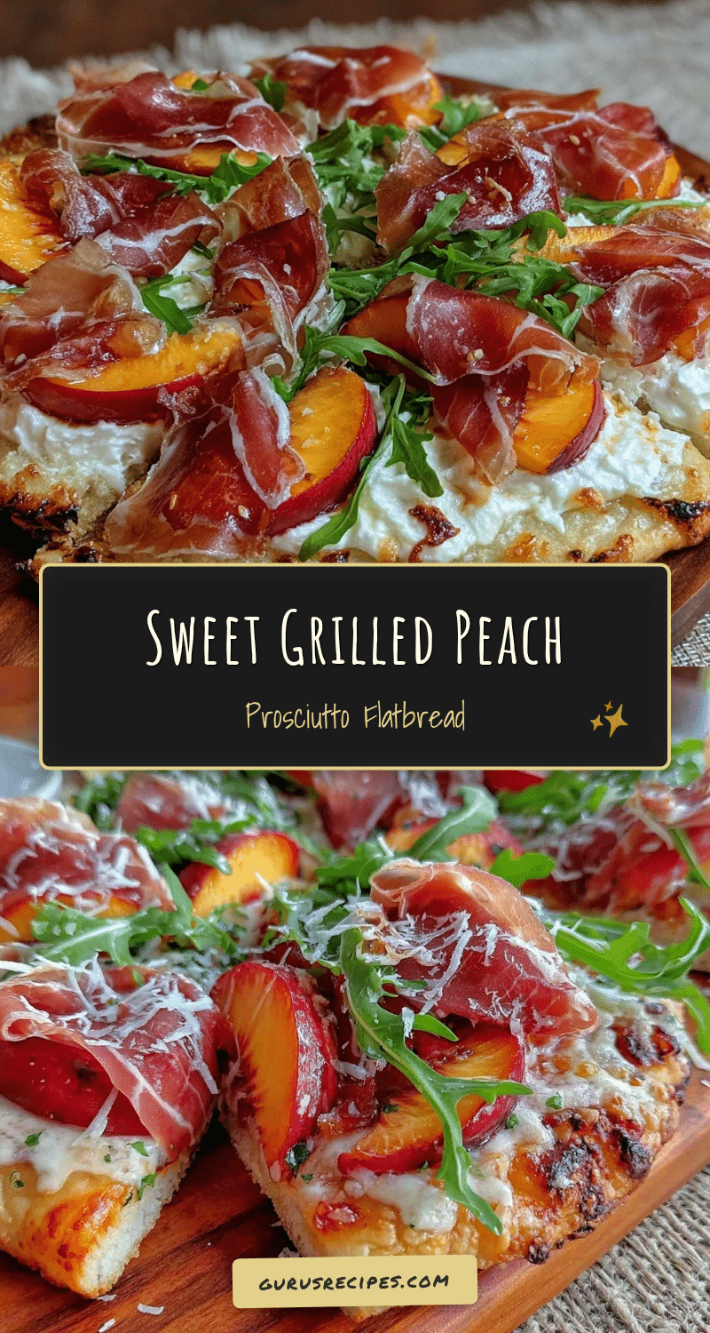 grilled peach and prosciutto flatbread recipe