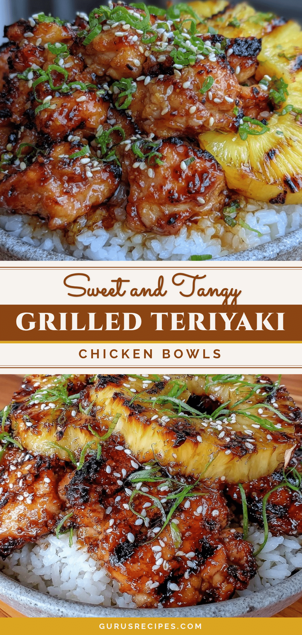grilled pineapple teriyaki chicken bowls recipe