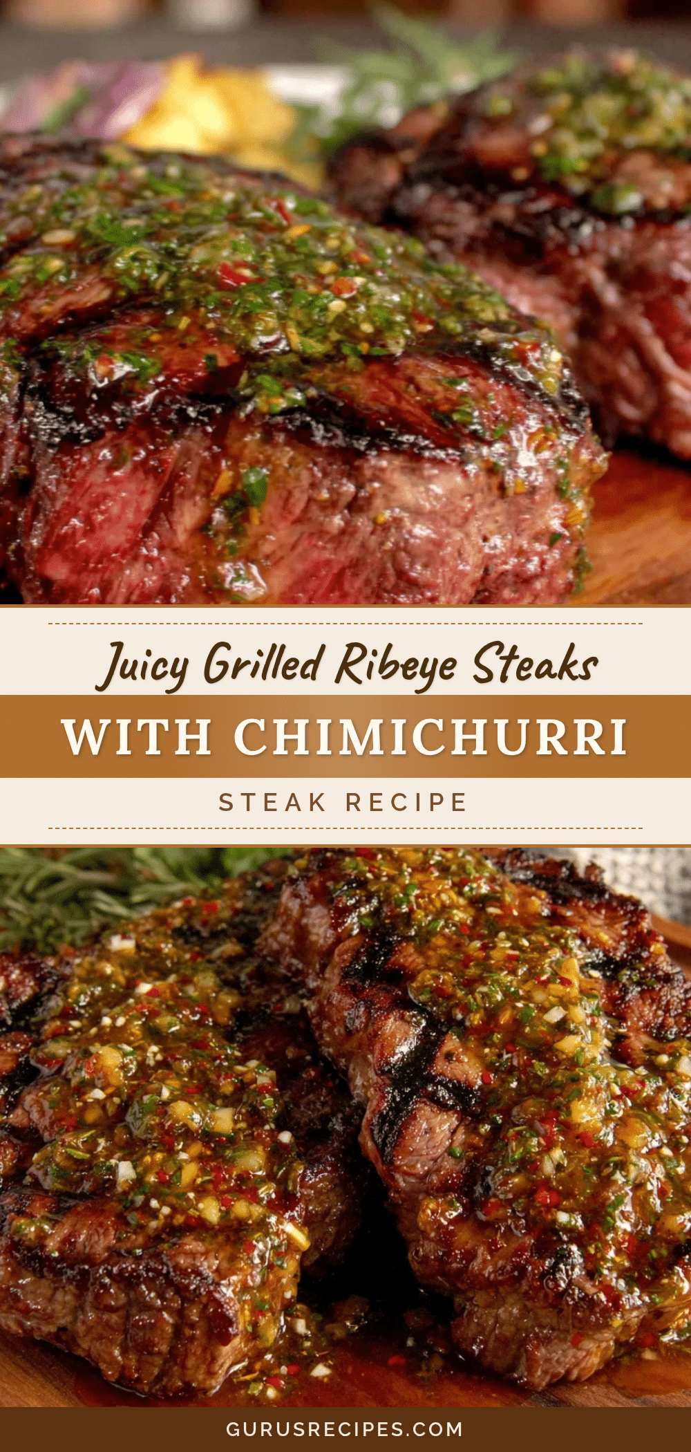 grilled ribeye steaks chimichurri sauce recipe