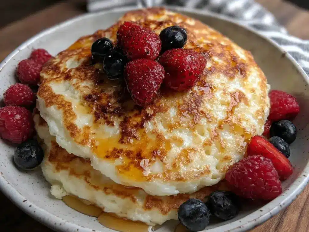 high-protein cottage cheese pancakes - featured image
