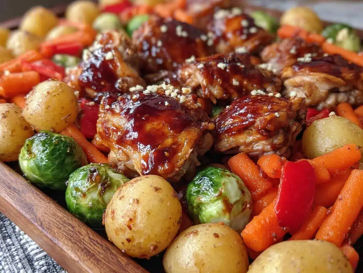 honey balsamic sheet pan chicken preparation steps