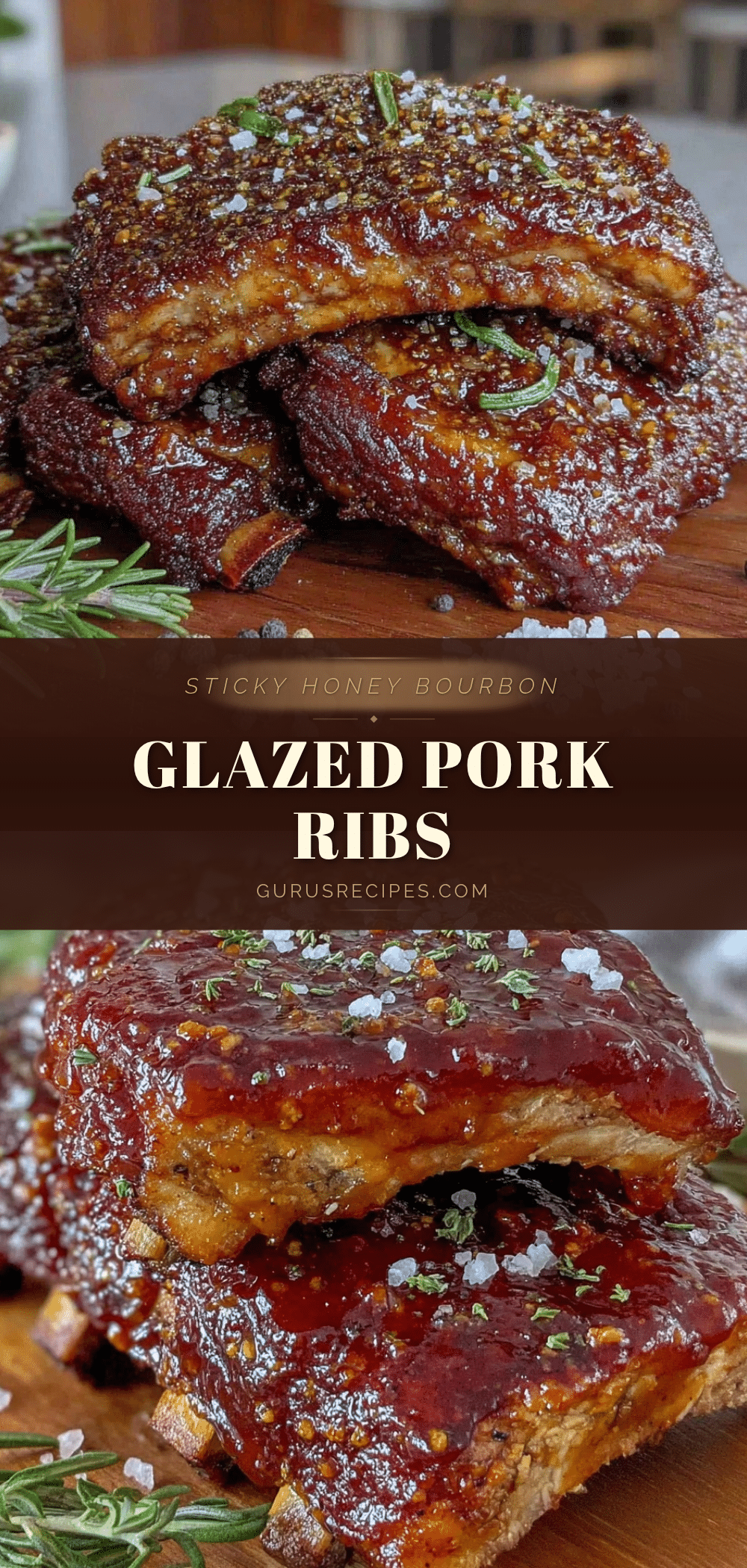 honey bourbon glazed pork ribs recipe