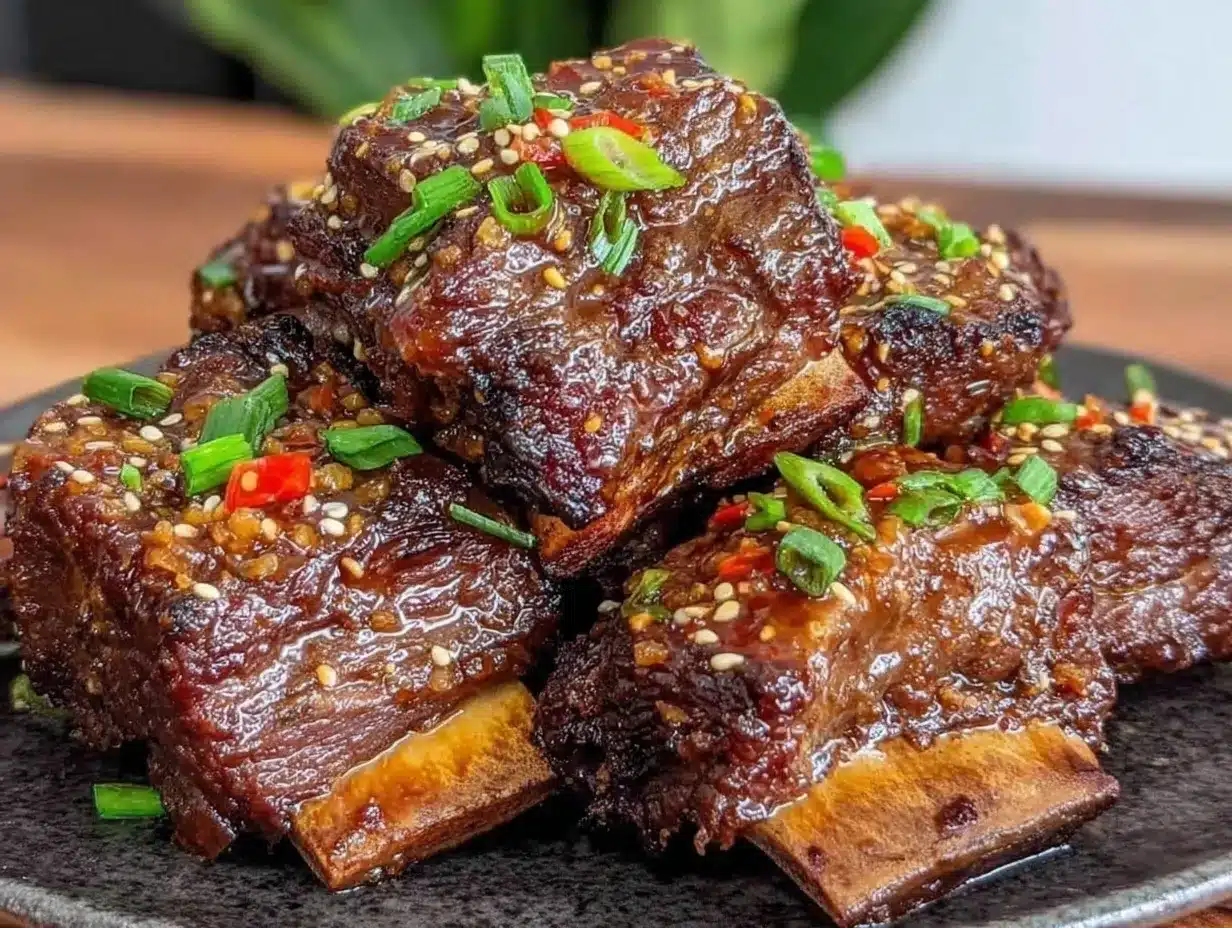 Korean BBQ beef short ribs preparation steps