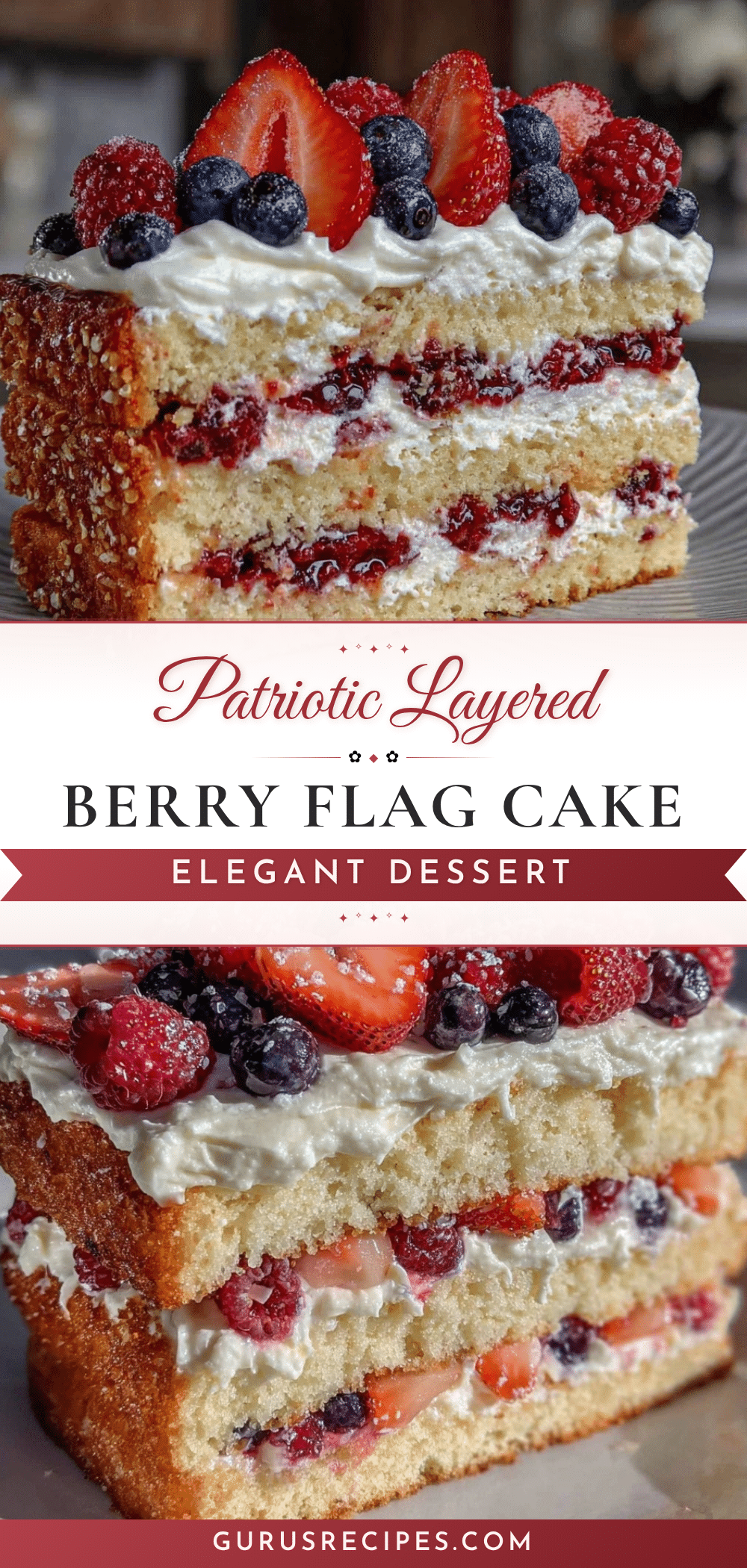 layered berry flag cake recipe