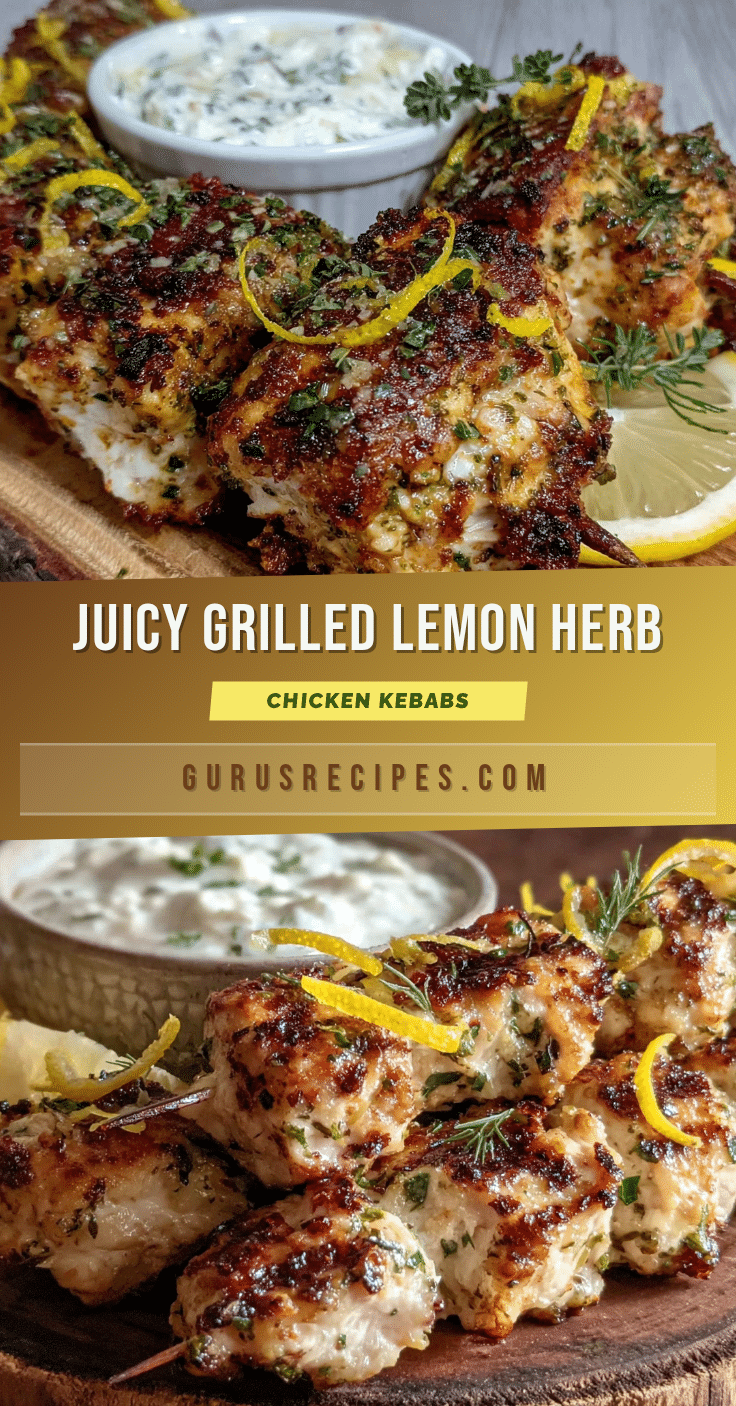 lemon herb chicken kebabs recipe