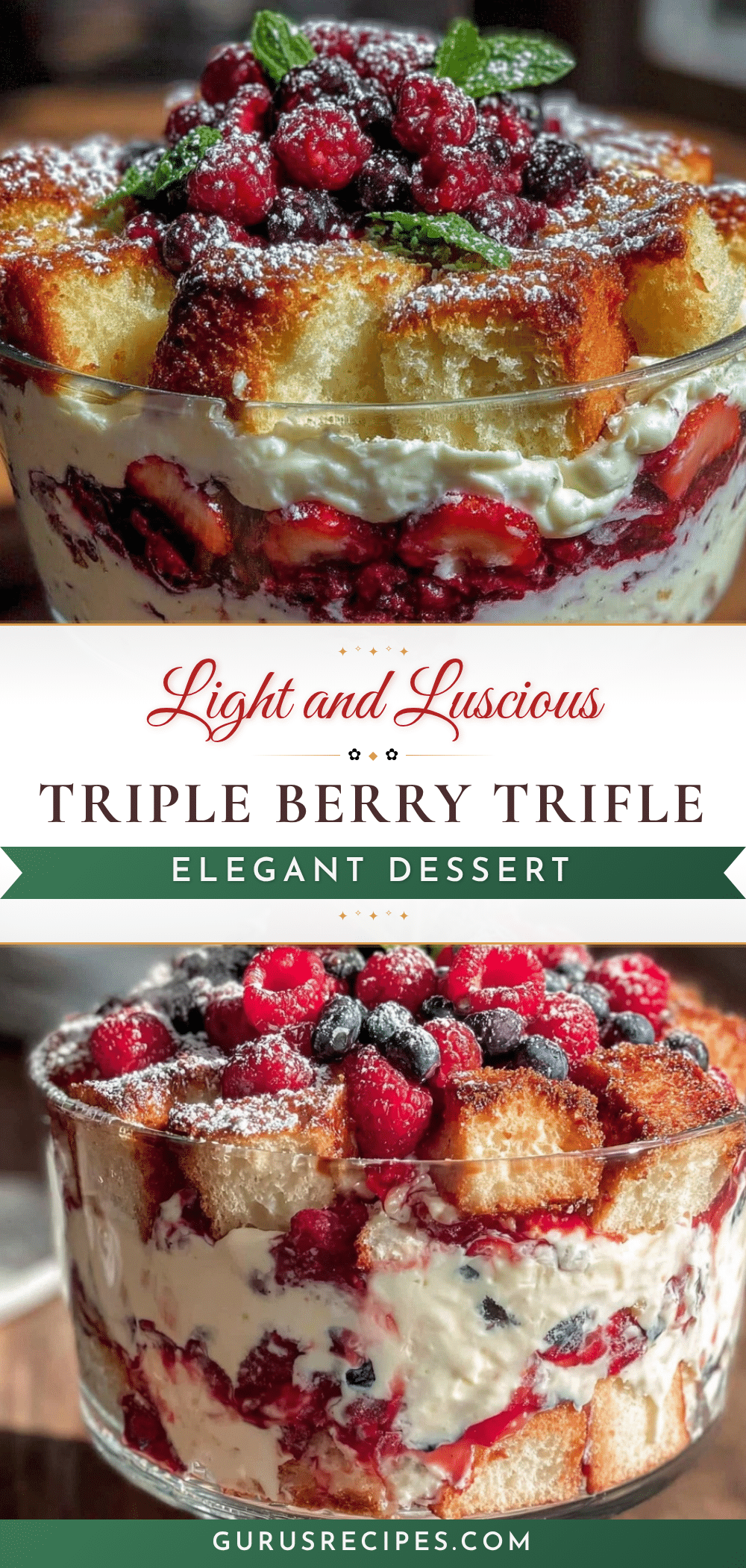 light triple berry trifle recipe