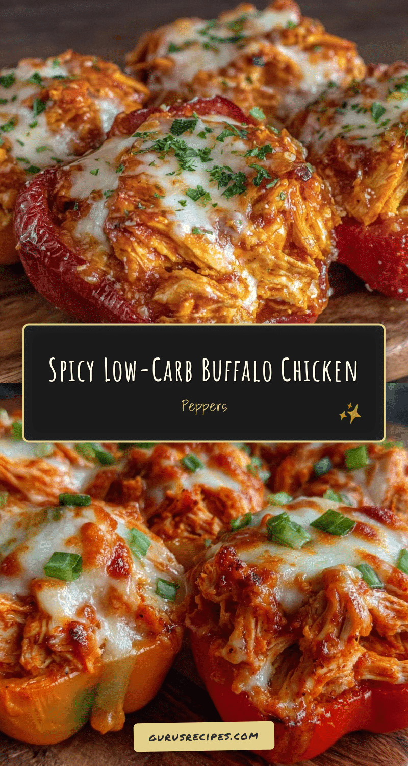 low-carb buffalo chicken stuffed peppers recipe