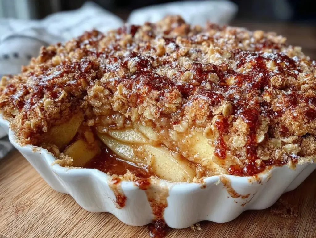 maple cinnamon apple crisp - featured image