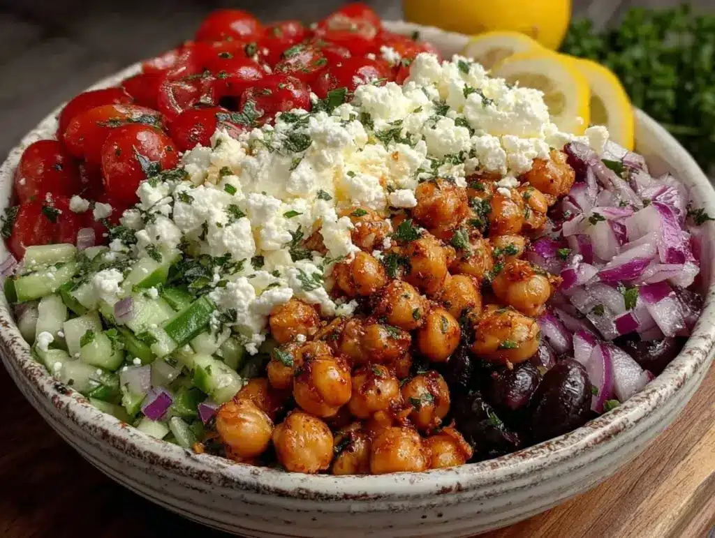 Mediterranean chickpea salad - featured image
