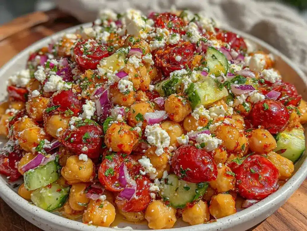 Mediterranean chickpea salad - featured image