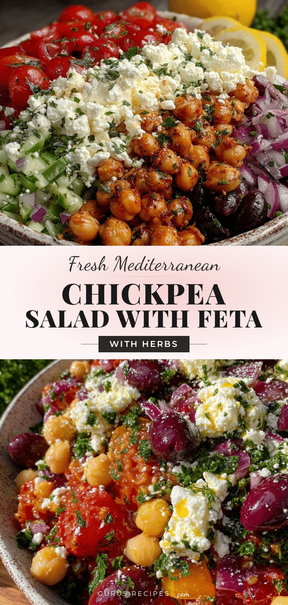 Mediterranean chickpea salad recipe