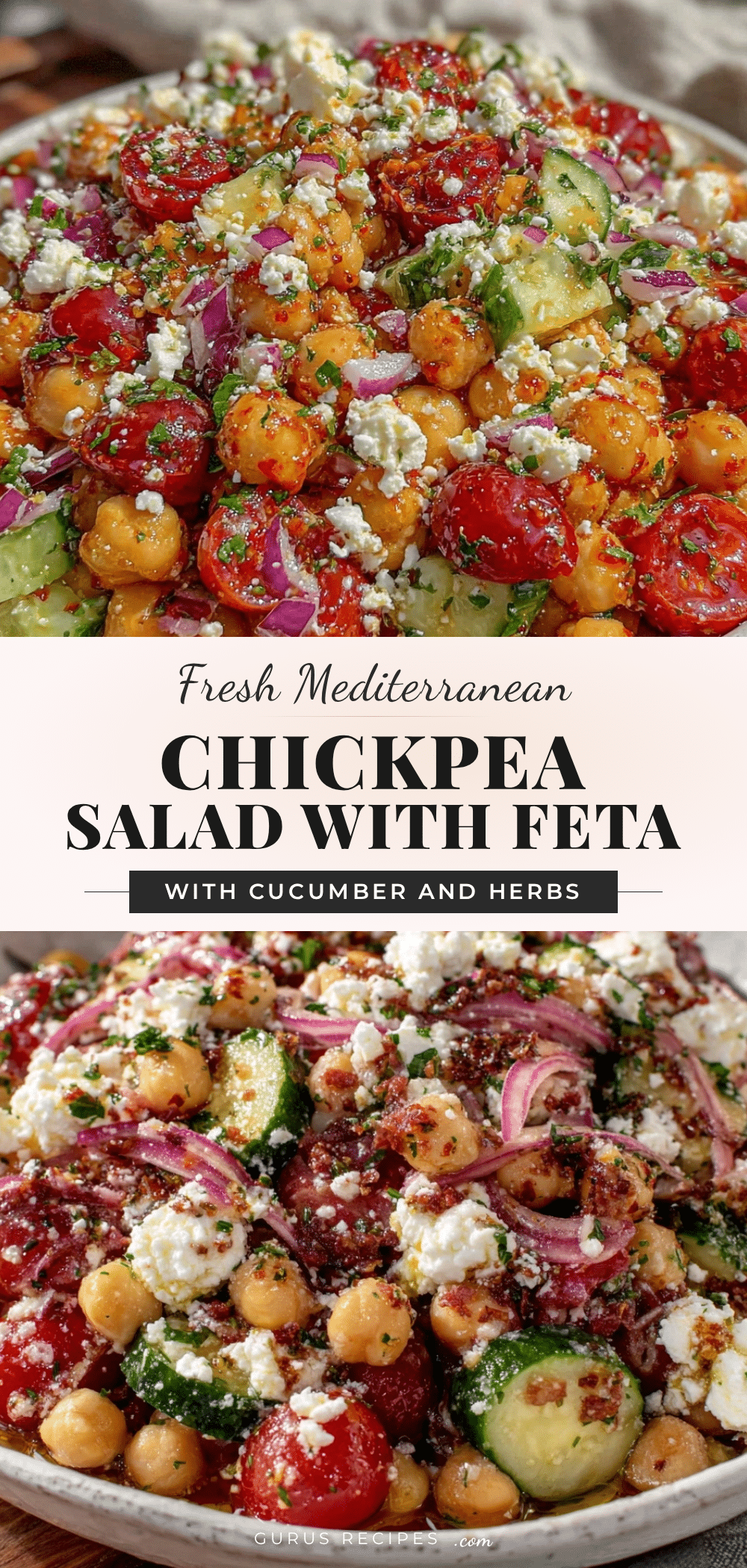 Mediterranean chickpea salad recipe