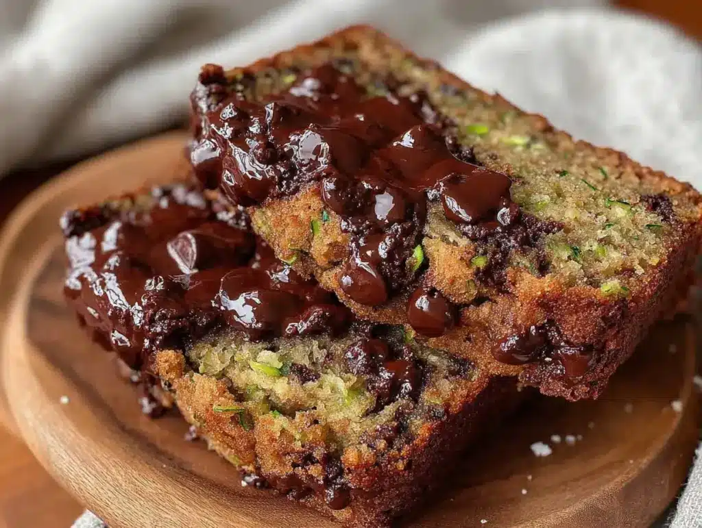 moist chocolate chip zucchini bread - featured image