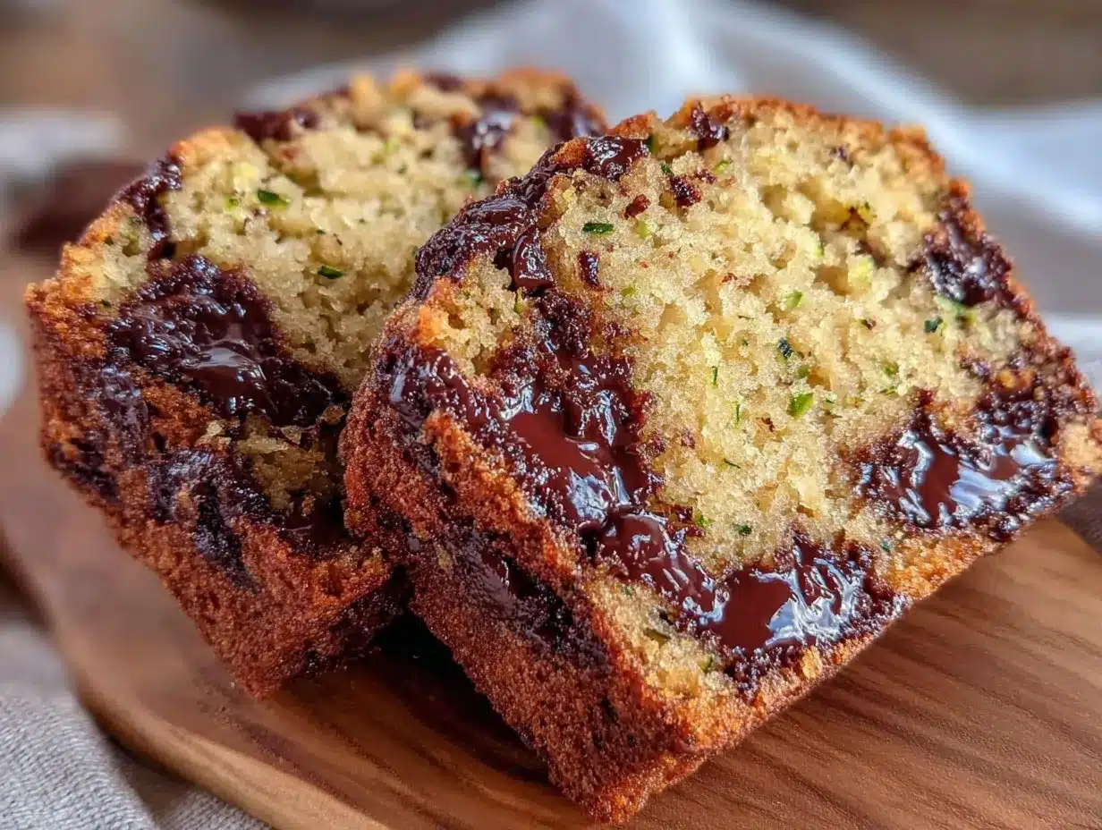 moist chocolate chip zucchini bread preparation steps
