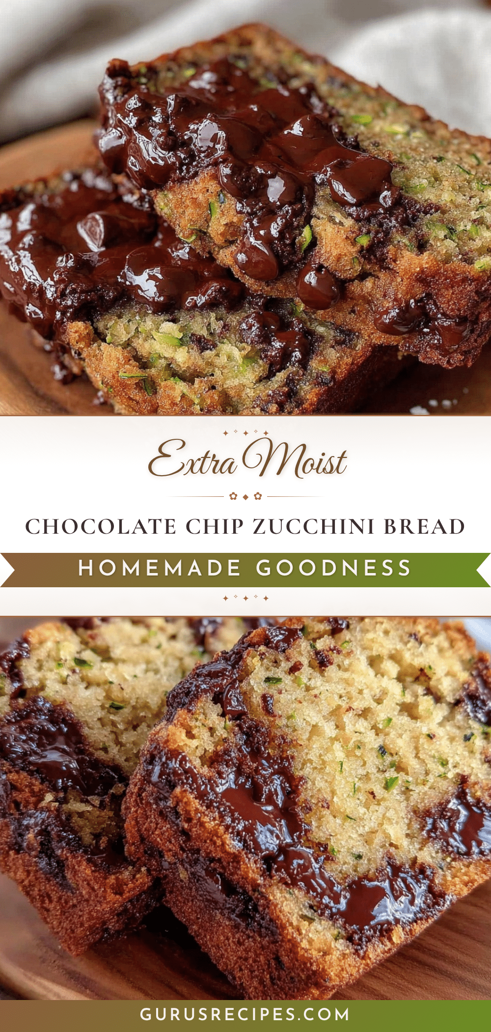 moist chocolate chip zucchini bread recipe