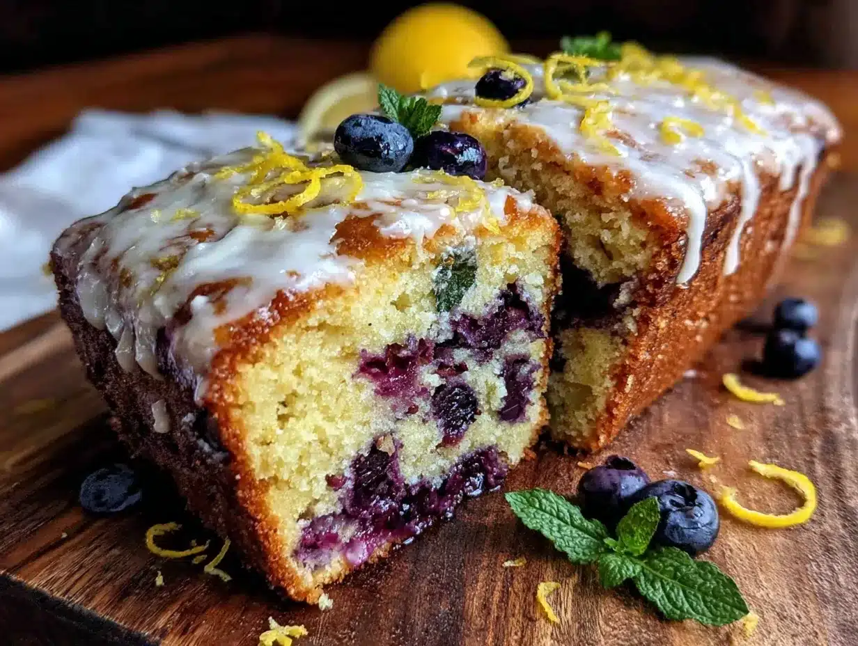 moist lemon blueberry pound cake preparation steps