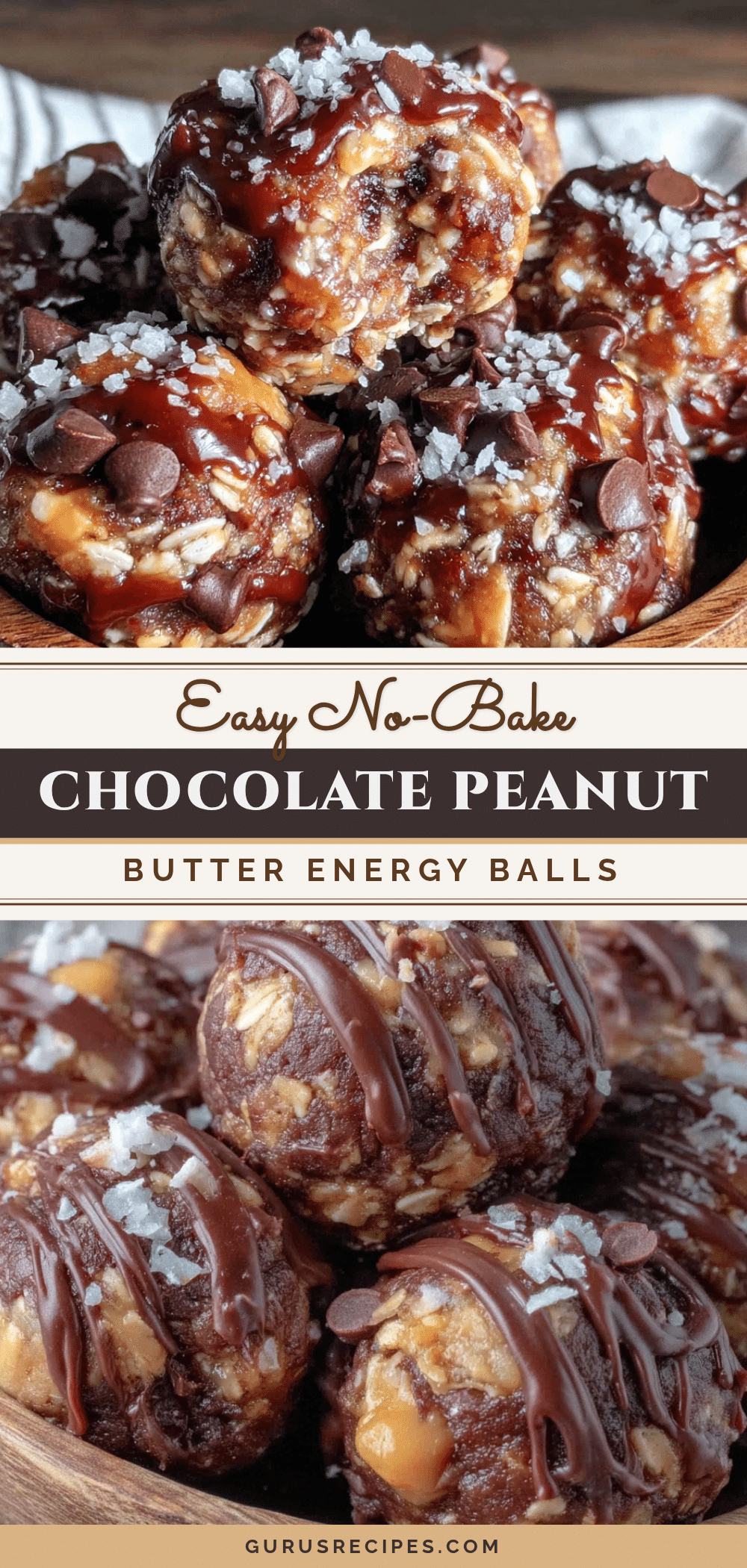 no-bake chocolate peanut butter energy balls recipe