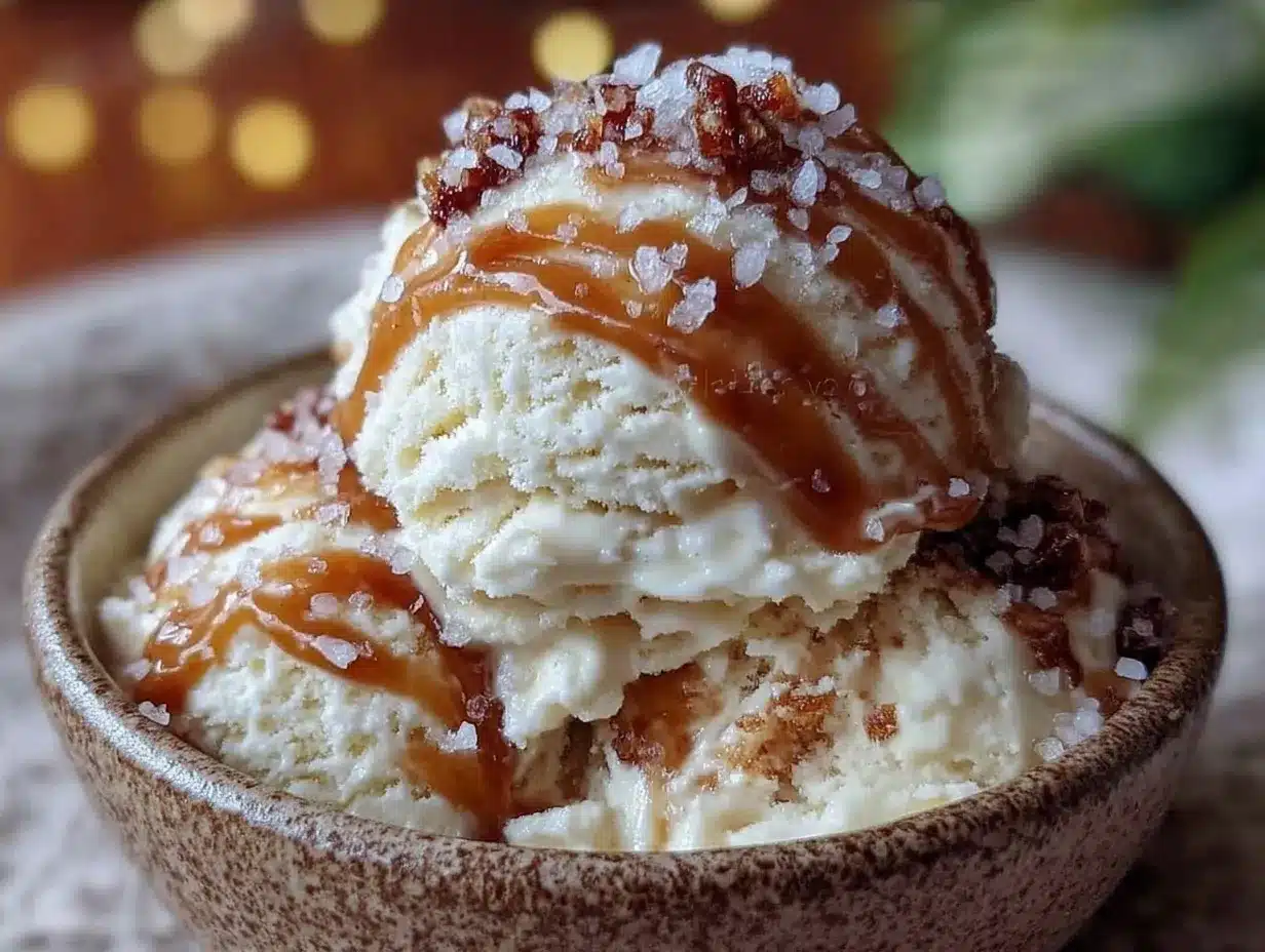 no churn salted caramel ice cream preparation steps