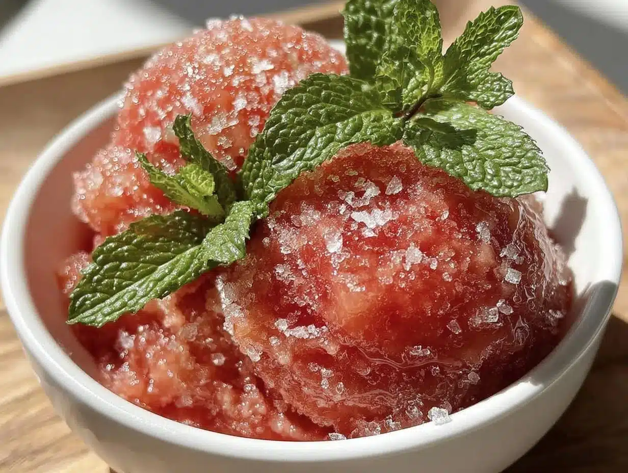 no-churn watermelon mint sorbet preparation steps