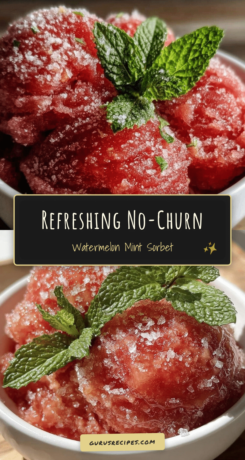 no-churn watermelon mint sorbet recipe