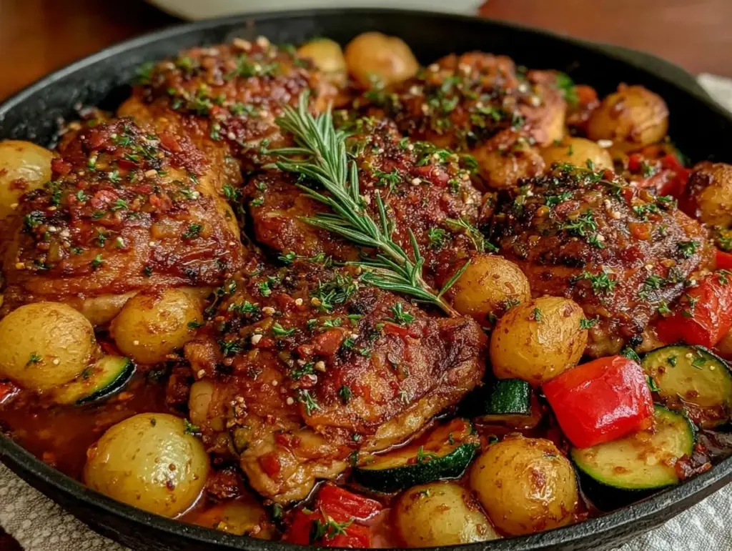 one-pan garlic butter chicken - featured image