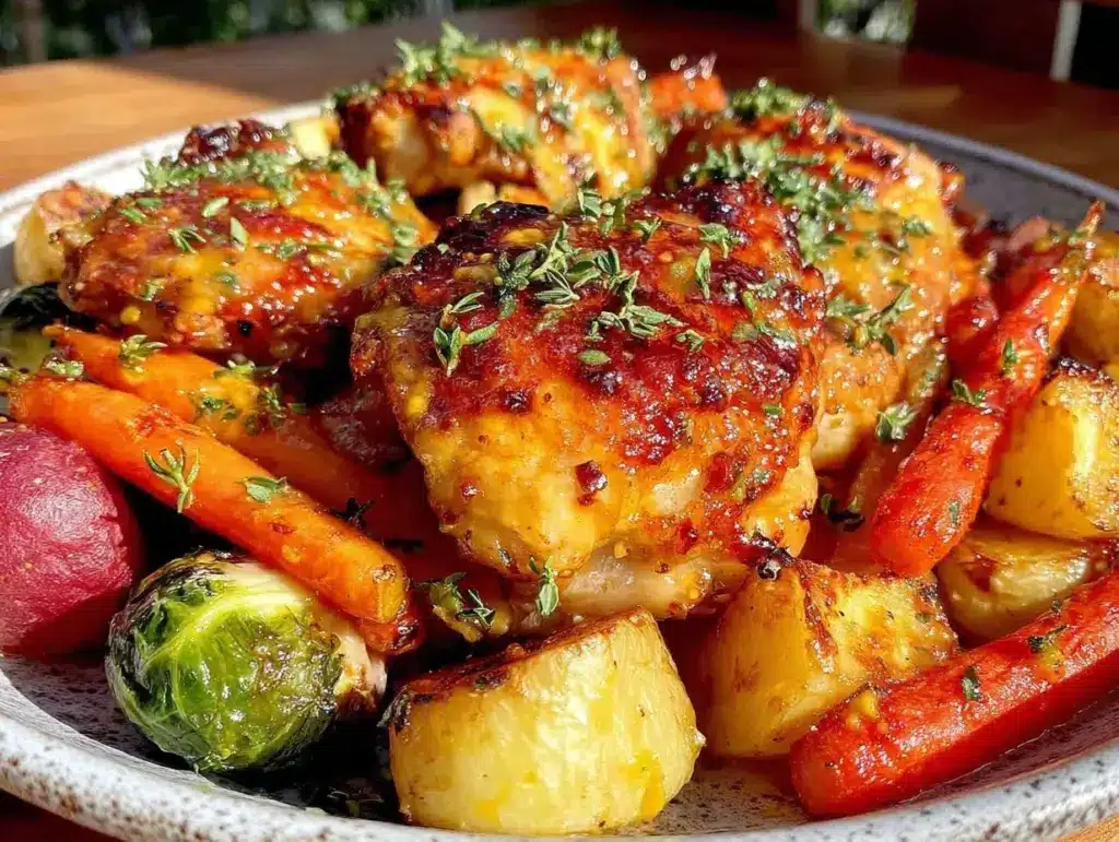 one-pan honey mustard chicken - featured image
