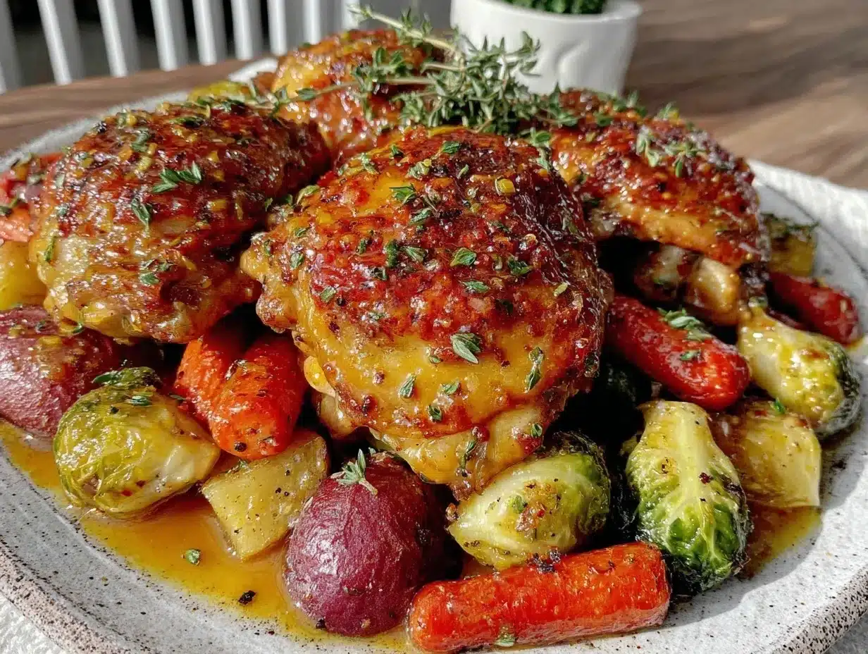 one-pan honey mustard chicken preparation steps