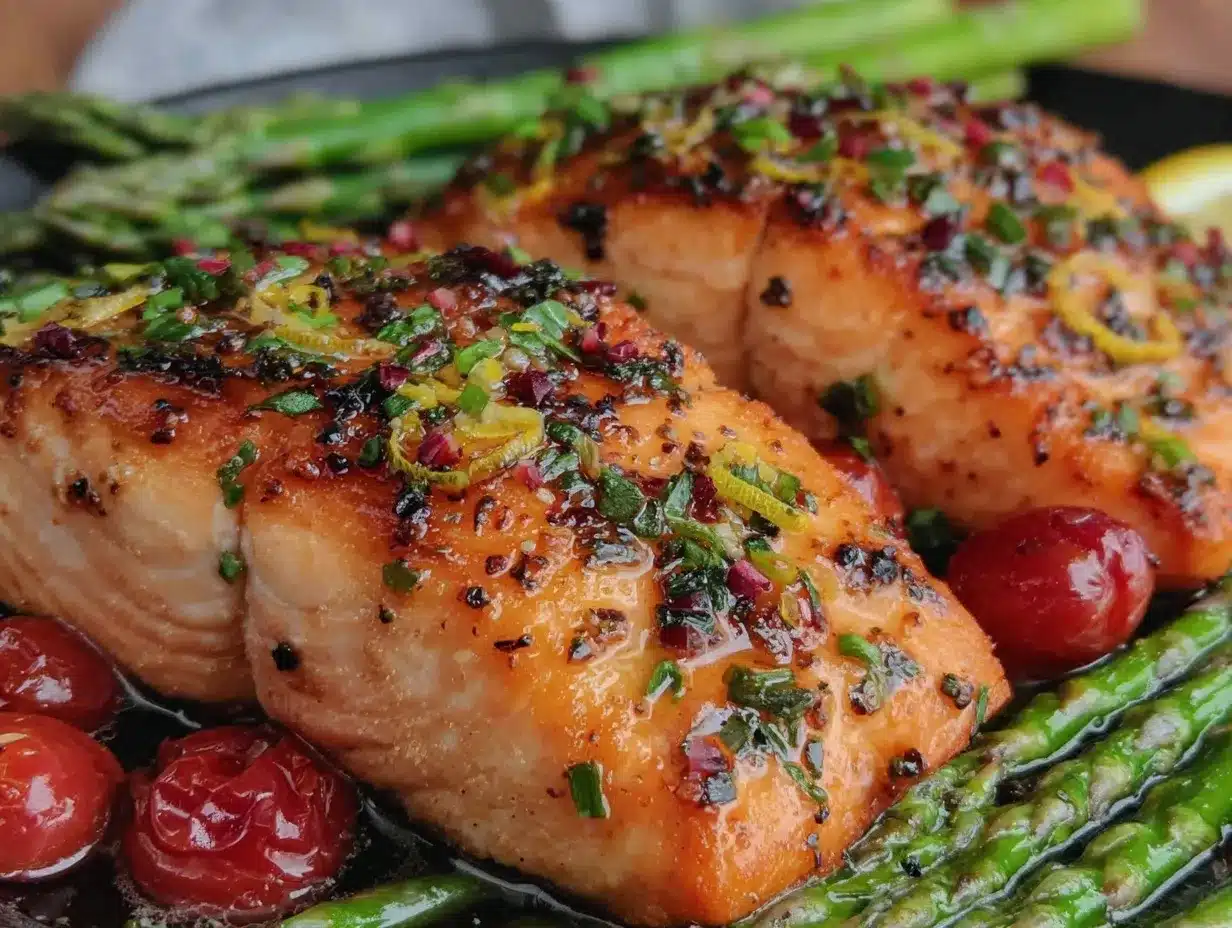 one-pan lemon garlic butter salmon preparation steps