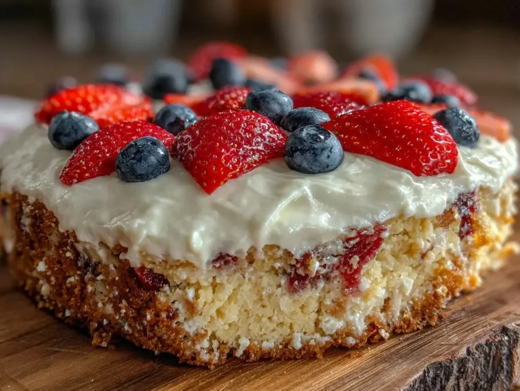 patriotic cookie cake - featured image
