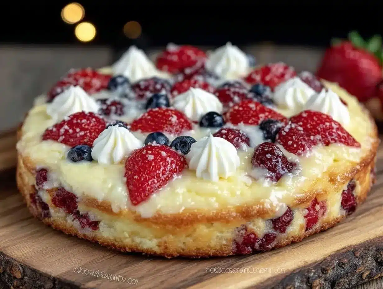 patriotic cookie cake preparation steps