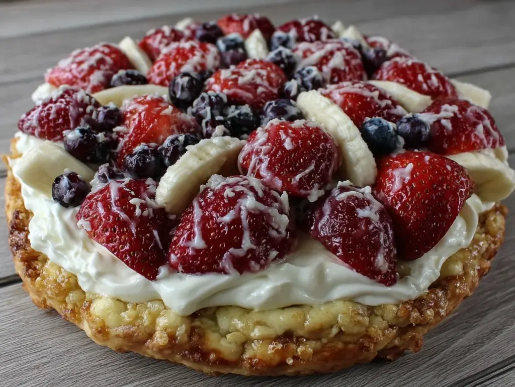 patriotic fruit pizza - featured image