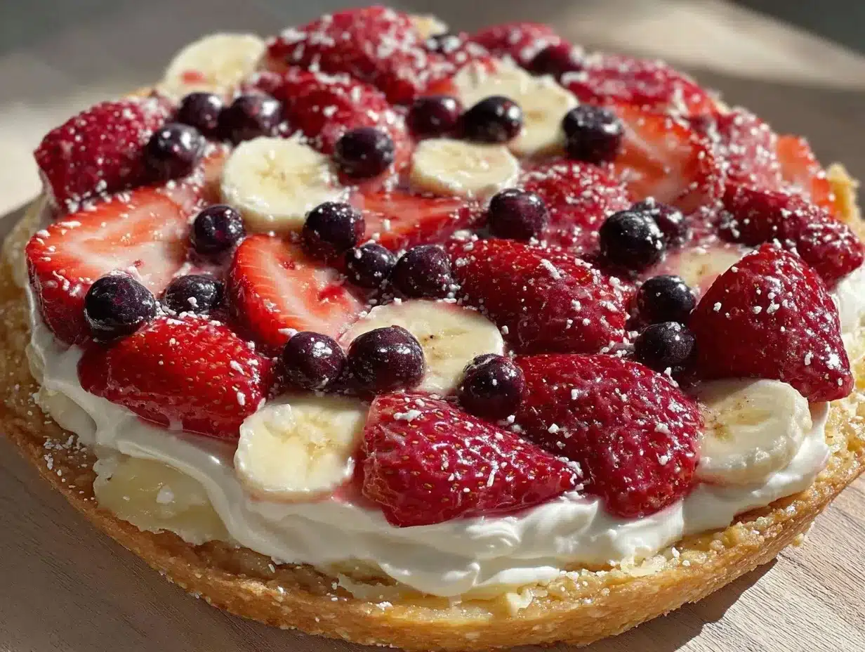 patriotic fruit pizza preparation steps