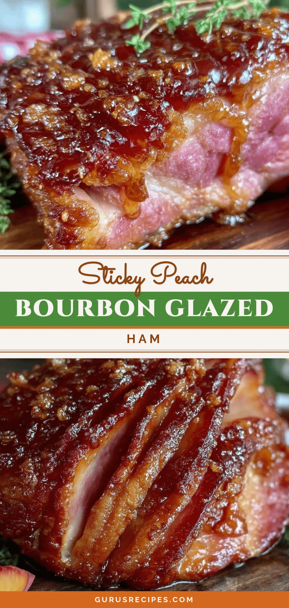 peach bourbon glazed ham recipe
