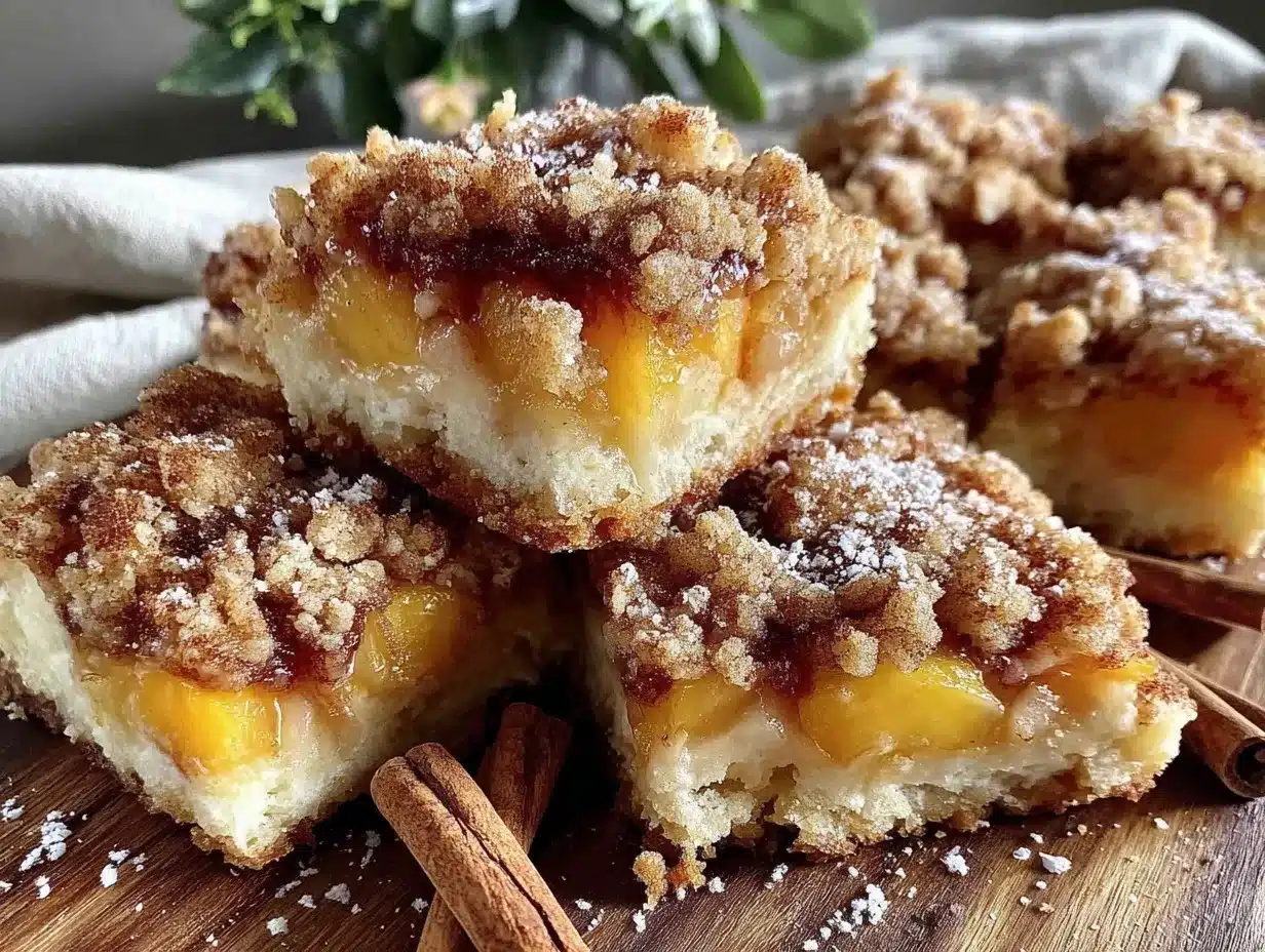 peach cobbler bars preparation steps