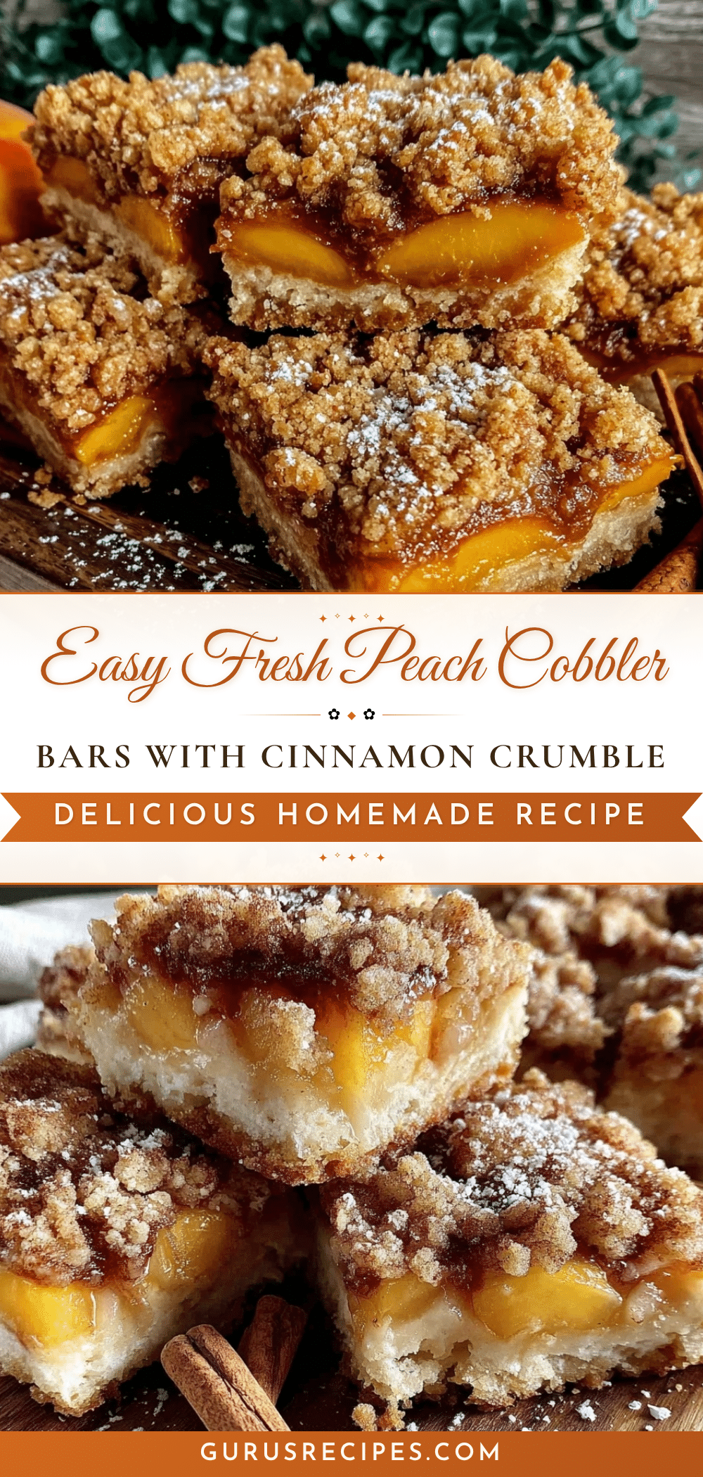 peach cobbler bars recipe