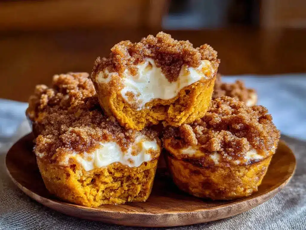 pumpkin cream cheese muffins - featured image
