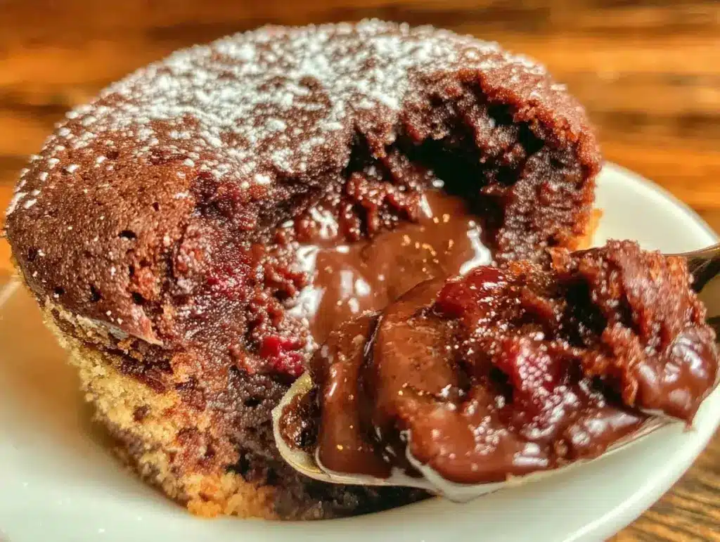 quick chocolate lava mug cake - featured image