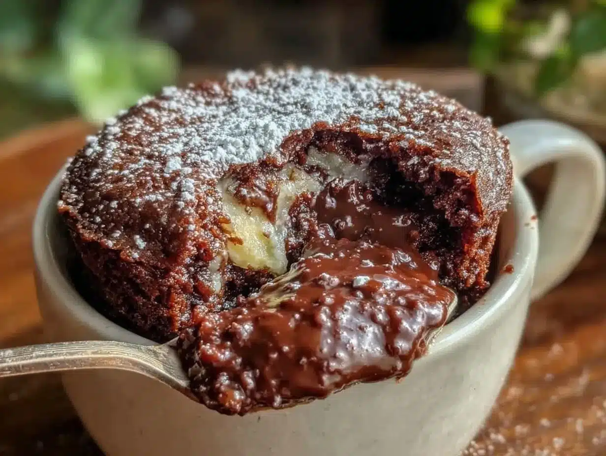 quick chocolate lava mug cake preparation steps