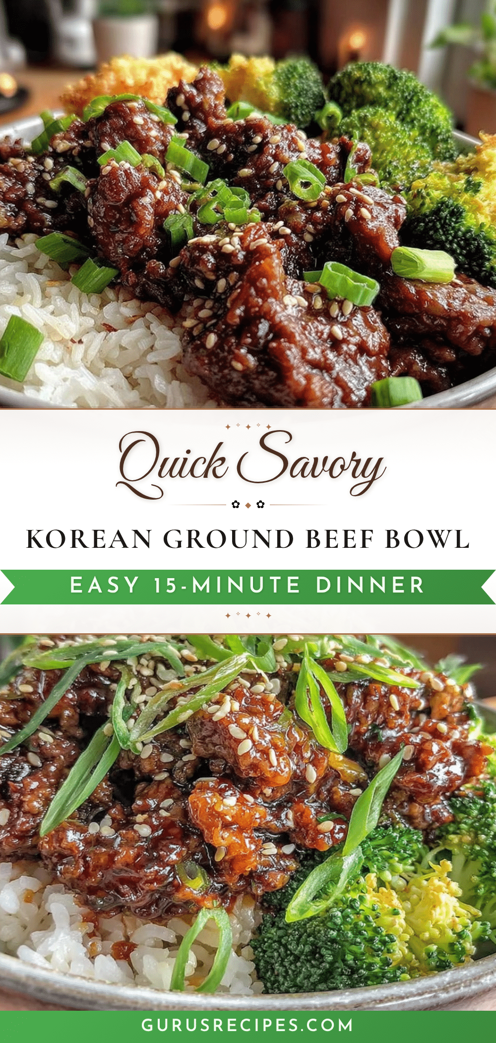 quick savory korean ground beef bowl recipe