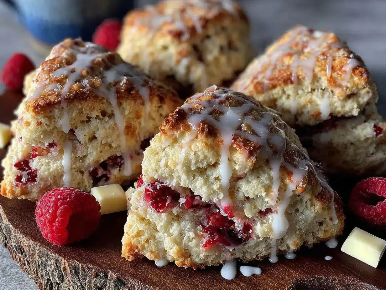 raspberry white chocolate scones preparation steps