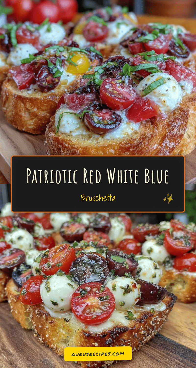red white and blue bruschetta recipe